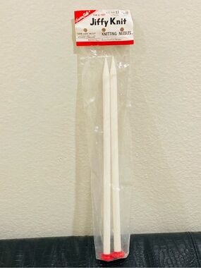 NWT Jiffy Knit size 17 12.7mm White Knitting Needles by Susan‎ Bates